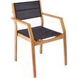 GARDENSTAR Fauteuil de jardin en bois d'accacia et textilène
