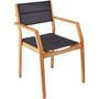 Voir la diapositive 1 : GARDENSTAR Fauteuil de jardin en bois d'accacia et textilène