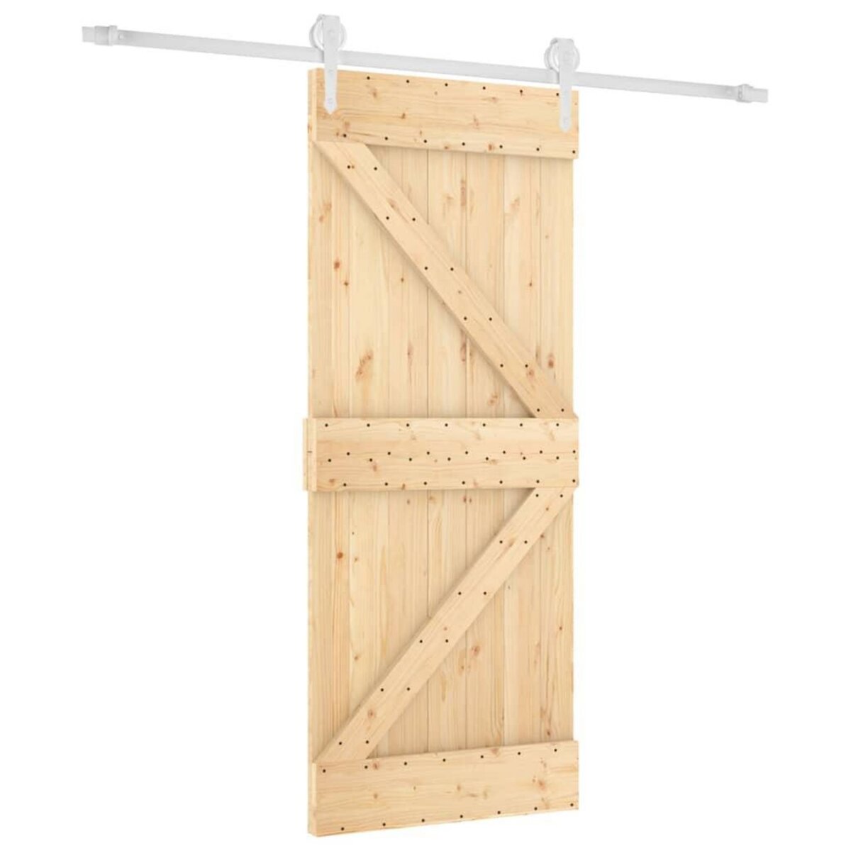 VIDAXL Porte coulissante et kit de quincaillerie 85x210 cm pin massif