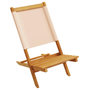 Voir la diapositive 4 : VIDAXL Chaises de jardin pliantes lot de 4 beige tissu et bois massif