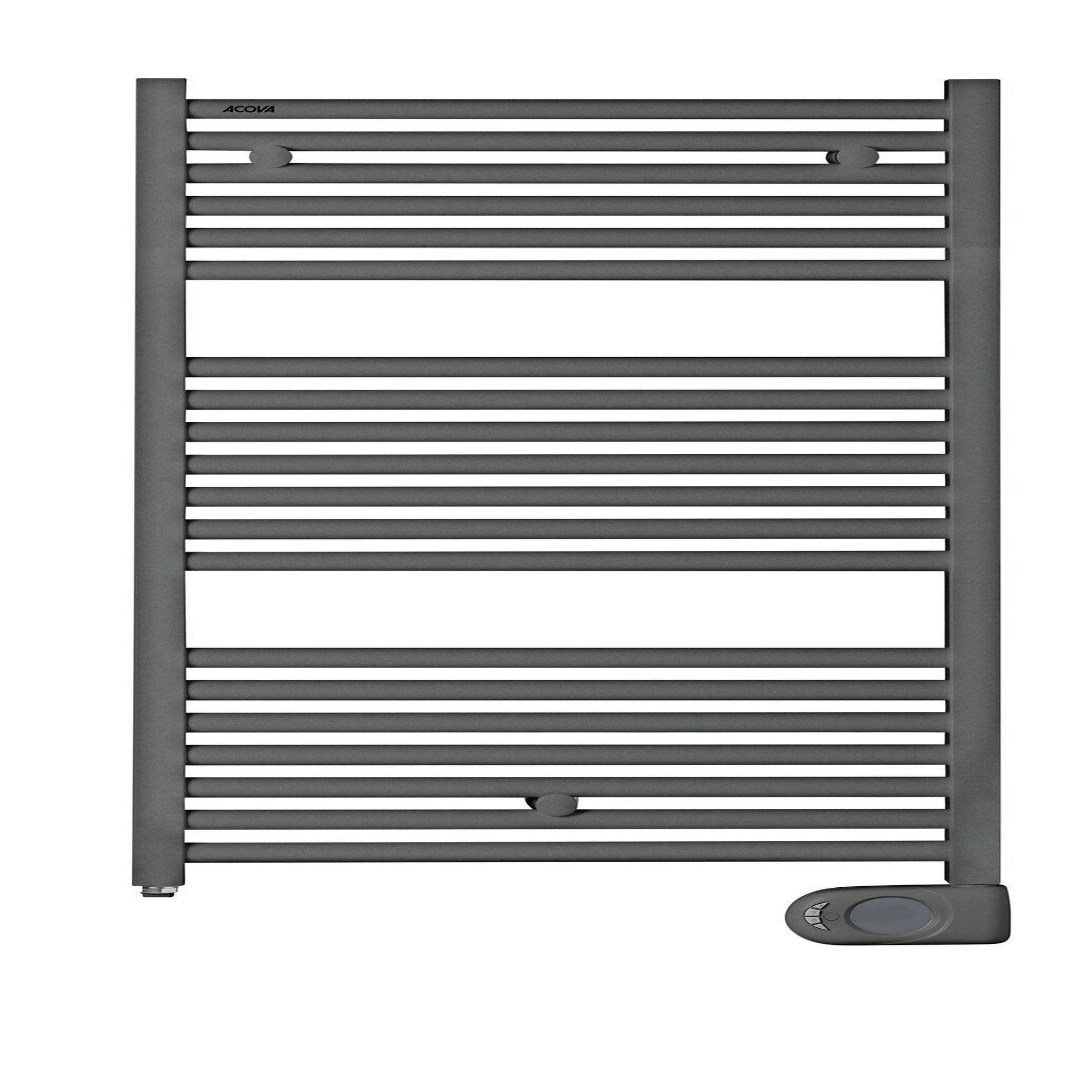 Acova Sèche-serviettes électrique – Tweed gris anthracite – 500 W – 96,8 x 50 cm – Inertie fluide