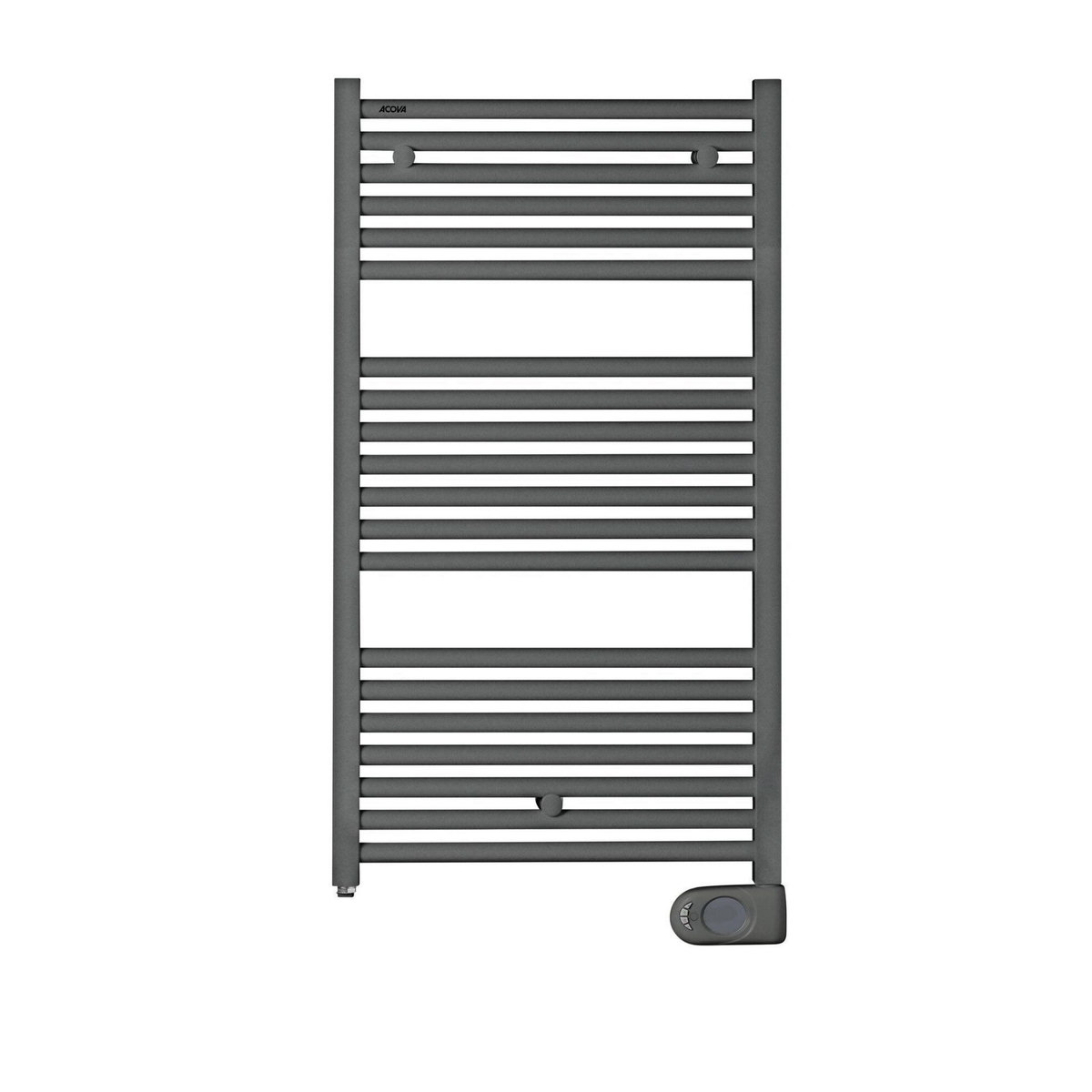 Acova Sèche-serviettes électrique – Tweed gris anthracite – 500 W – 96,8 x 50 cm – Inertie fluide