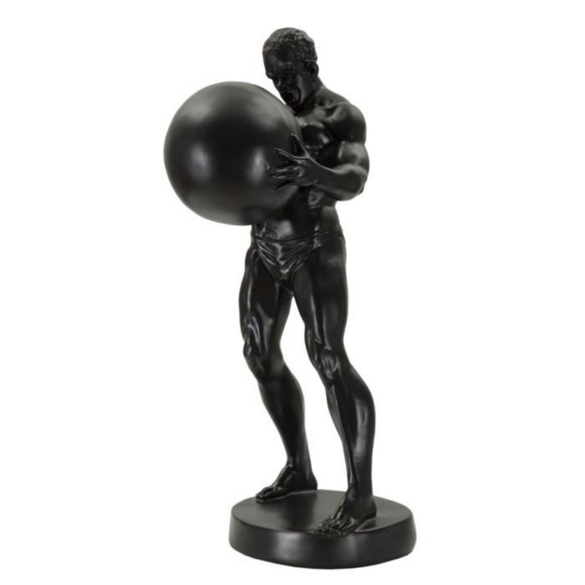 Paris Prix Statuette Homme Athlétique  Atlas  43cm Noir