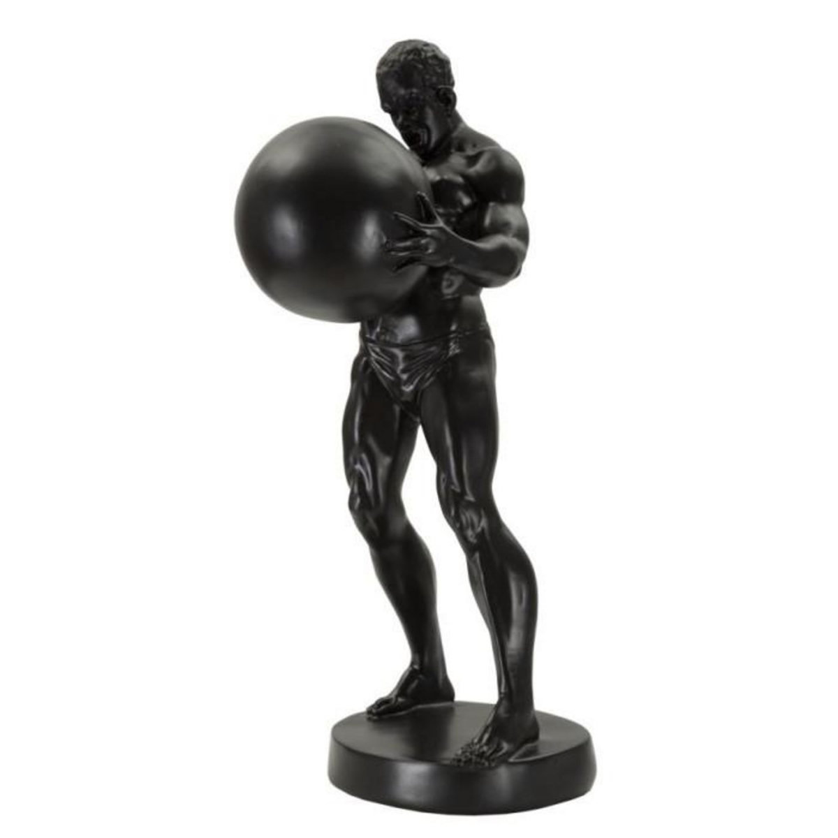 Paris Prix Statuette Homme Athlétique  Atlas  43cm Noir