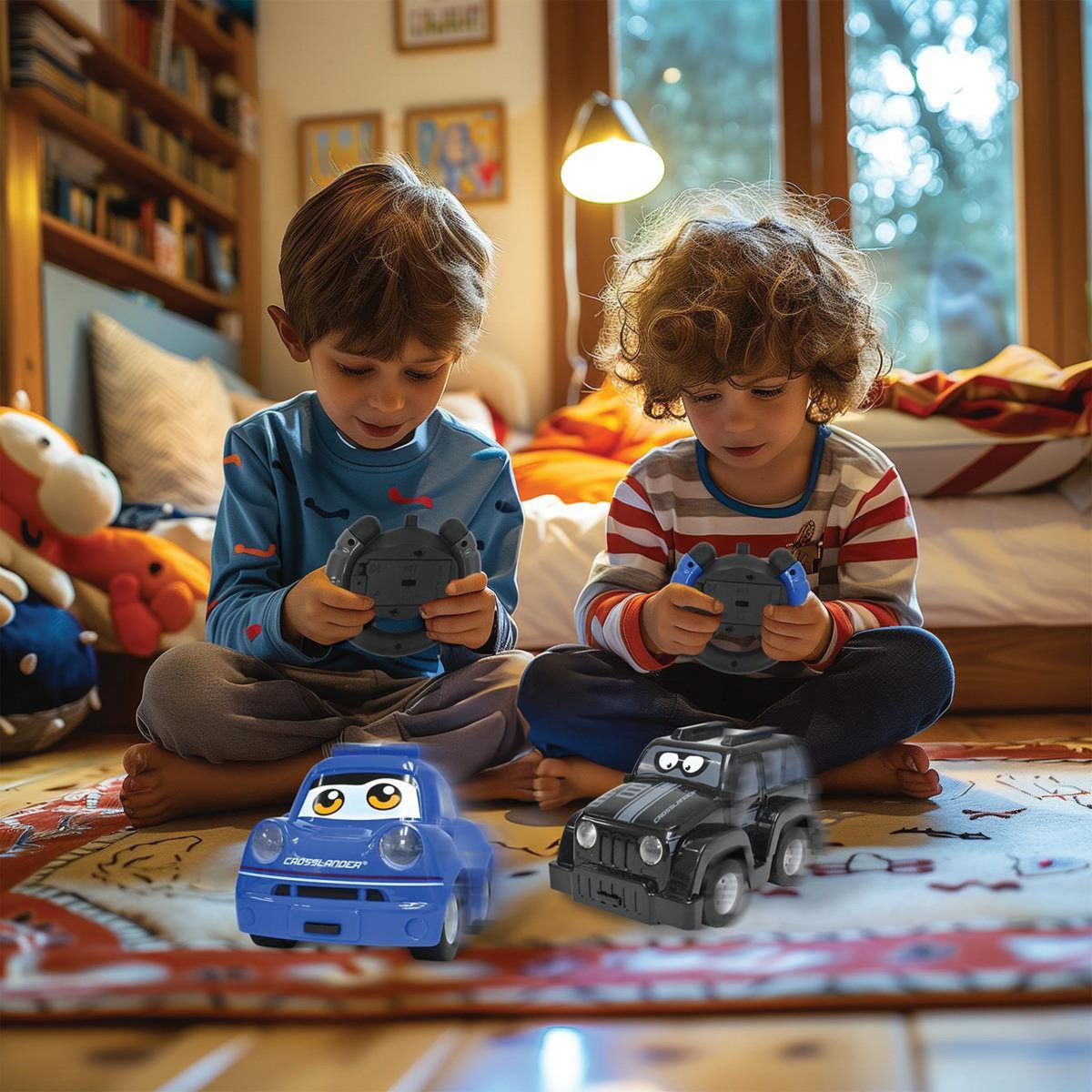 Lexibook Crosslander Twin – Set de voiture télécommandée policier et voleur