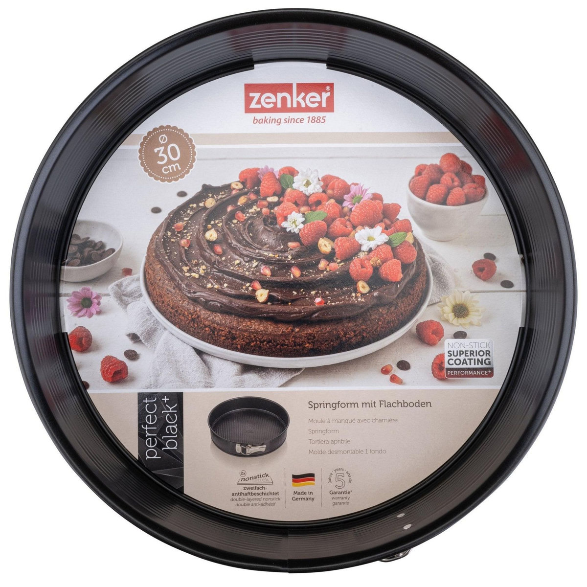 ZENKER Moule à manqué à charnière 30 cm Zenker PerfectBack+