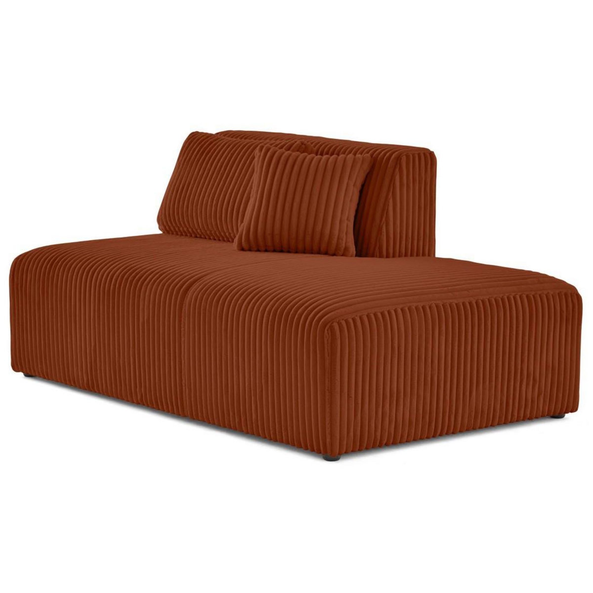 LISA DESIGN Victoire - module d'assise droit en velours côtelé grosses côtes