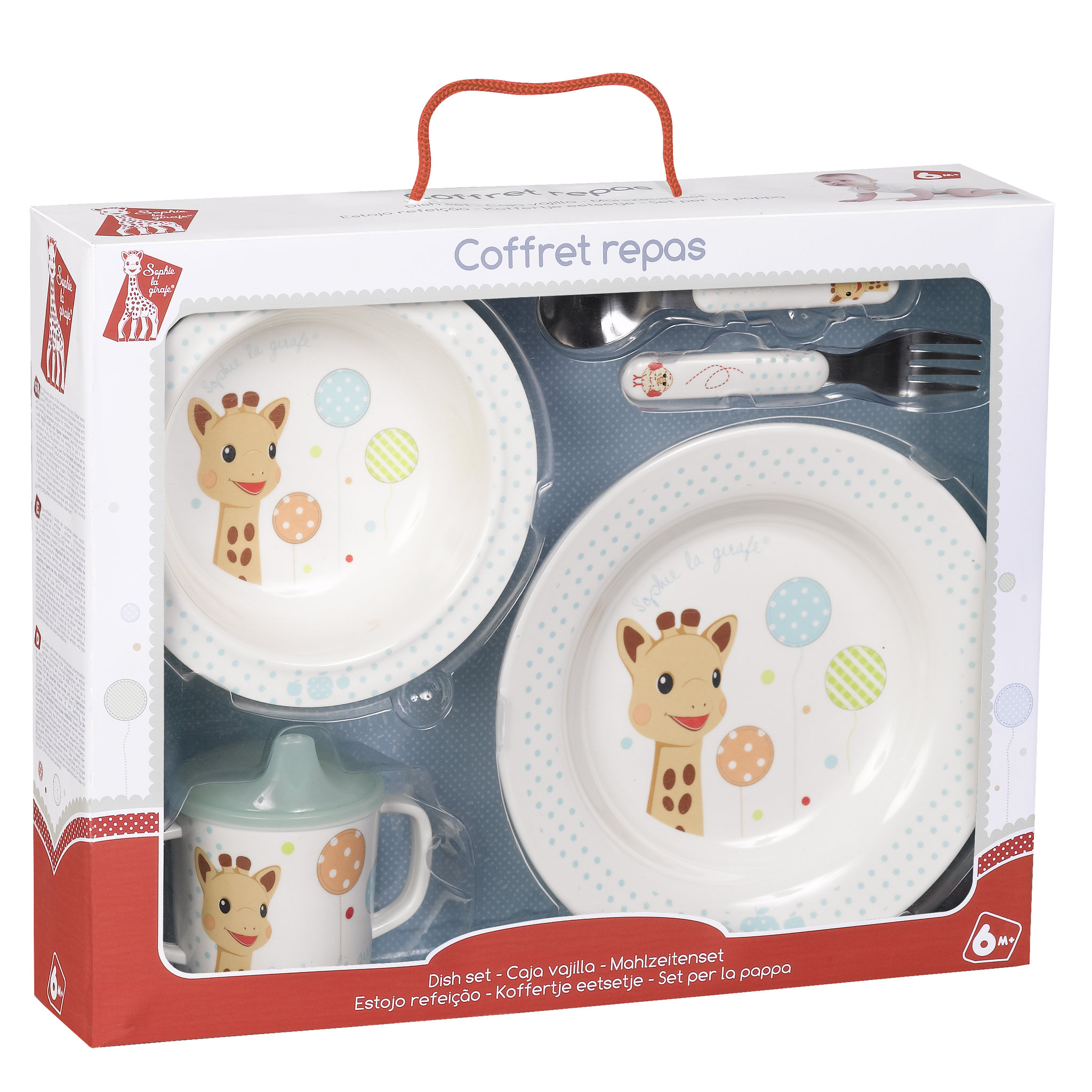 Voir la diapositive 7 : VULLI Coffret repas 4 pièces Sophie La Girafe 