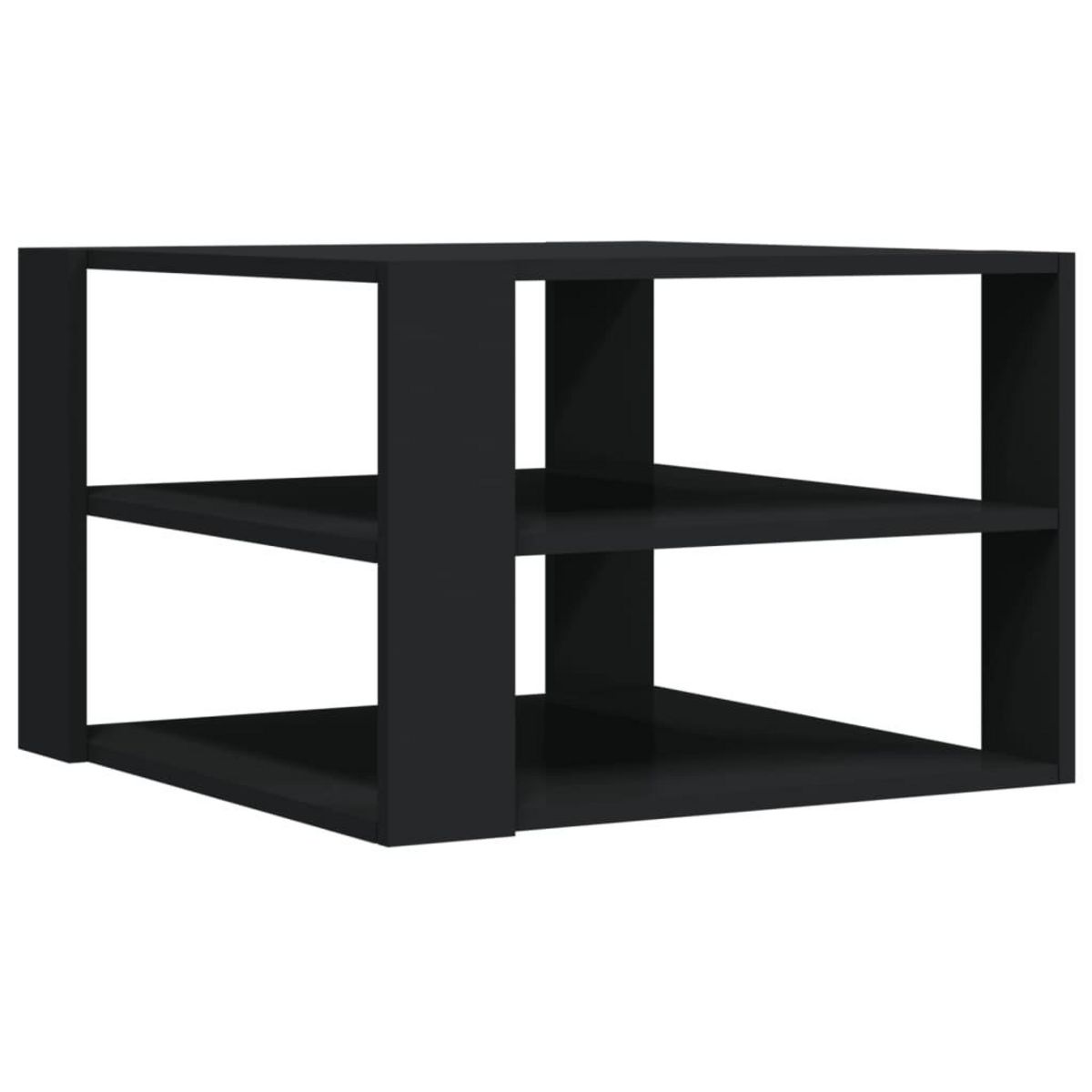 VIDAXL Table basse noir 59,5x59,5x40 cm bois d'ingenierie