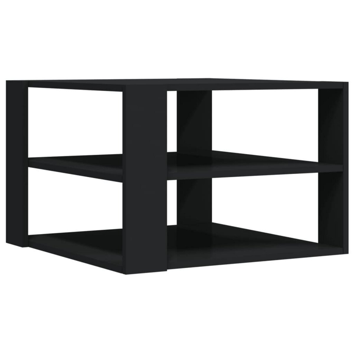 VIDAXL Table basse noir 59,5x59,5x40 cm bois d'ingenierie
