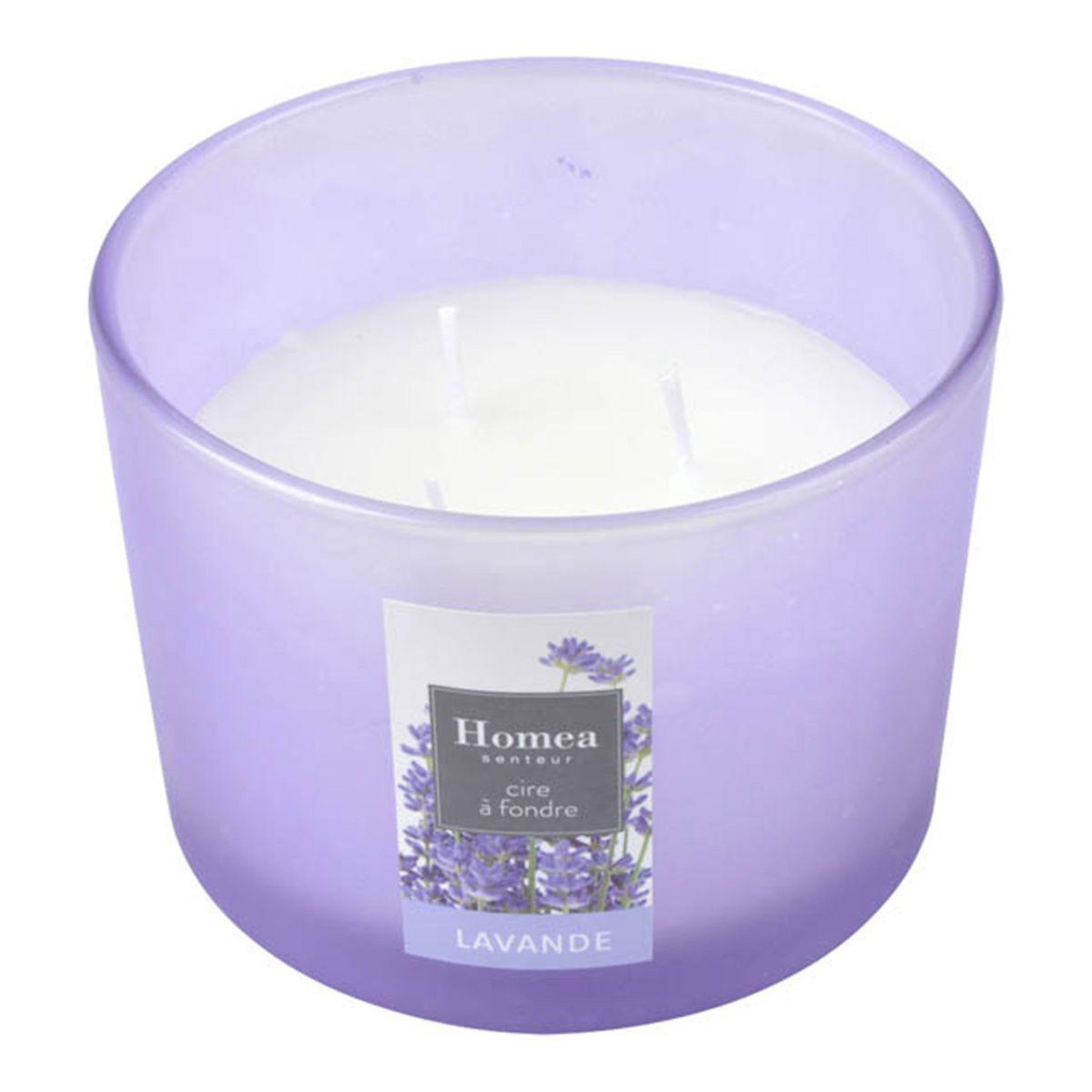 HOMEA Bougie verrine parfumée  essentiel ii  11cm lavande