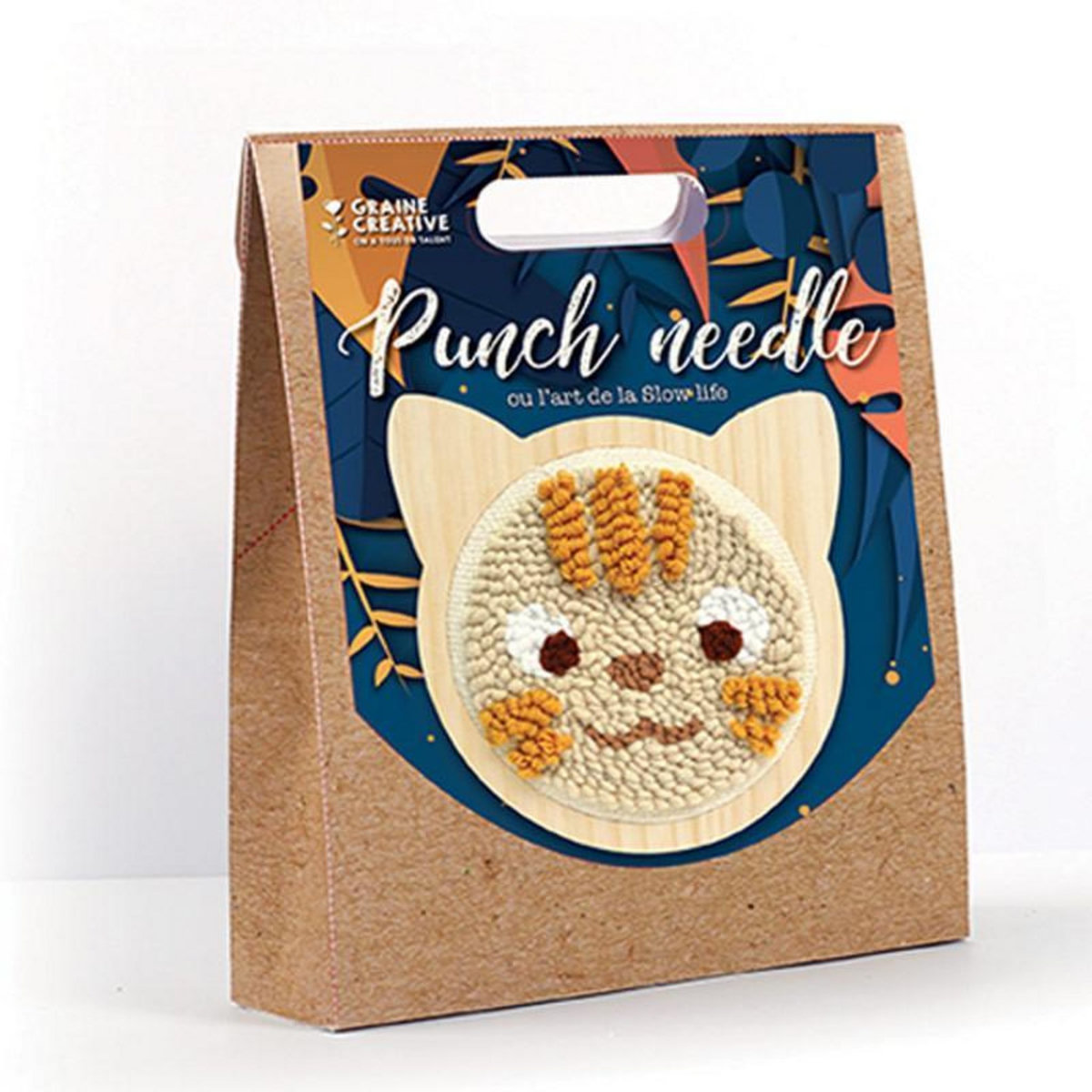 Graine créative Coffret punch needle - Chat Ø 15 cm
