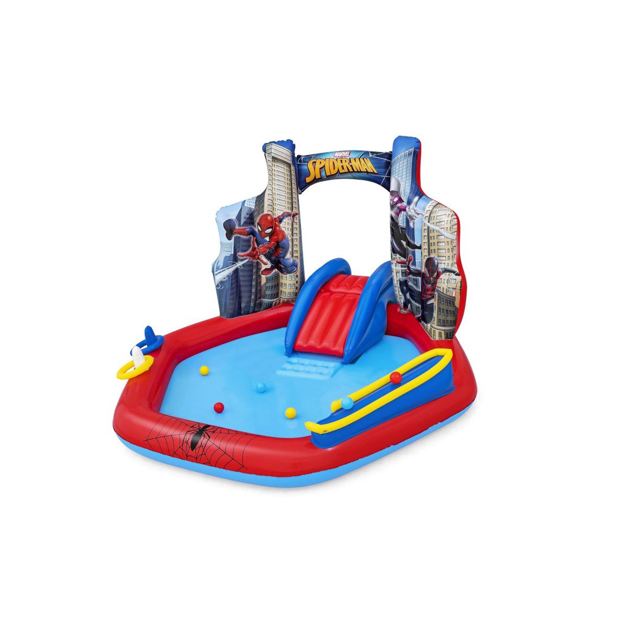 BESTWAY Aire de jeux gonflable spider-man 2,11 m x 2,06 m x 1,27 m - 98793