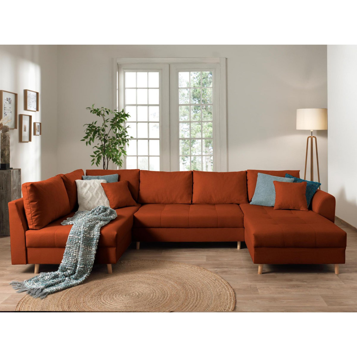 LISA DESIGN Rune - canapé panoramique - 7 places - style scandinave - gauche