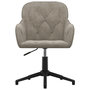 Voir la diapositive 3 : VIDAXL Chaise pivotante de bureau Gris clair Velours