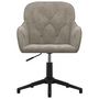 Voir la diapositive 3 : VIDAXL Chaise pivotante de bureau Gris clair Velours
