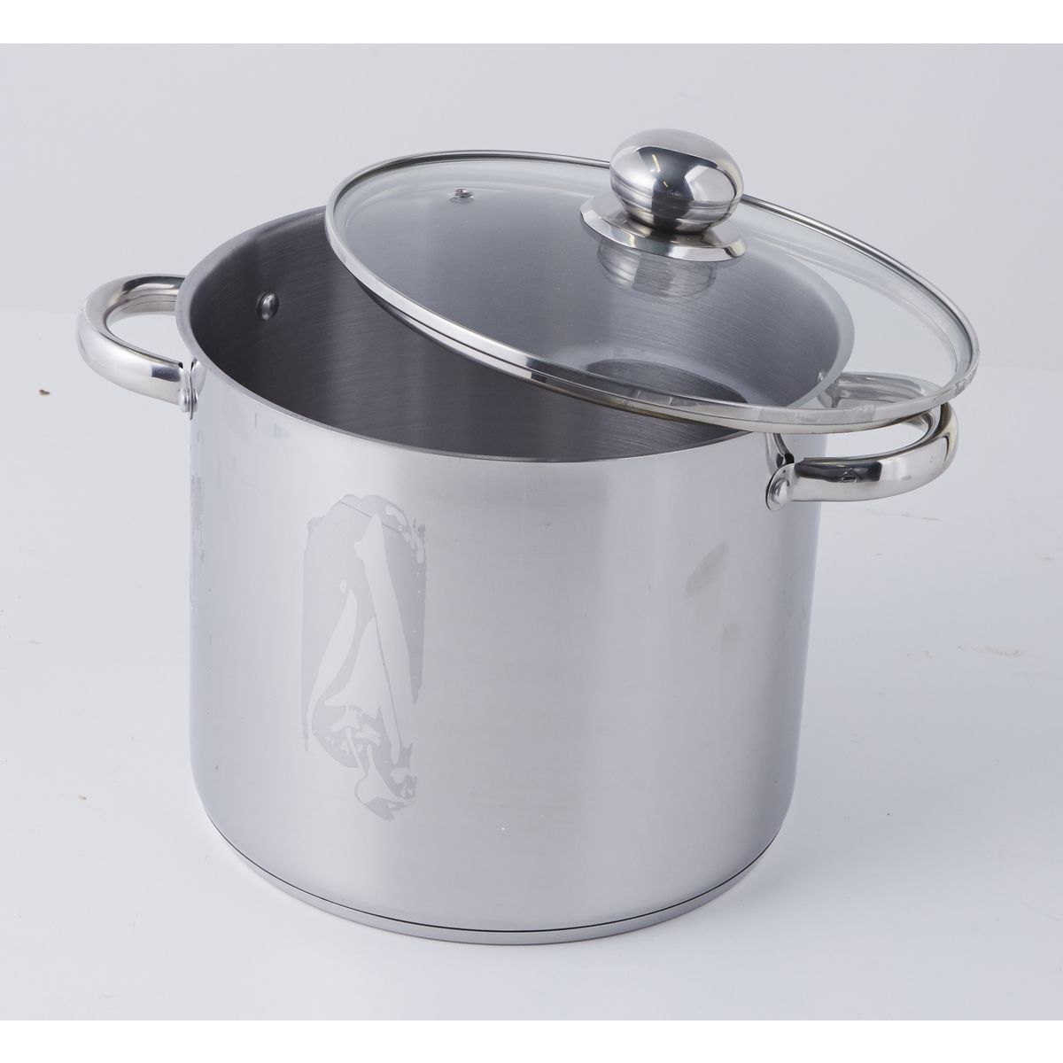 BAUMALU  TRAITEUR INOX 32 CM  COUVERCLE VERRE