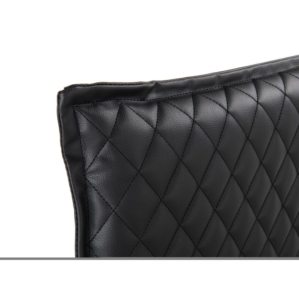 Lit simple avec sommier et tête de lit effet matelassé 90x190 cm ALBAN