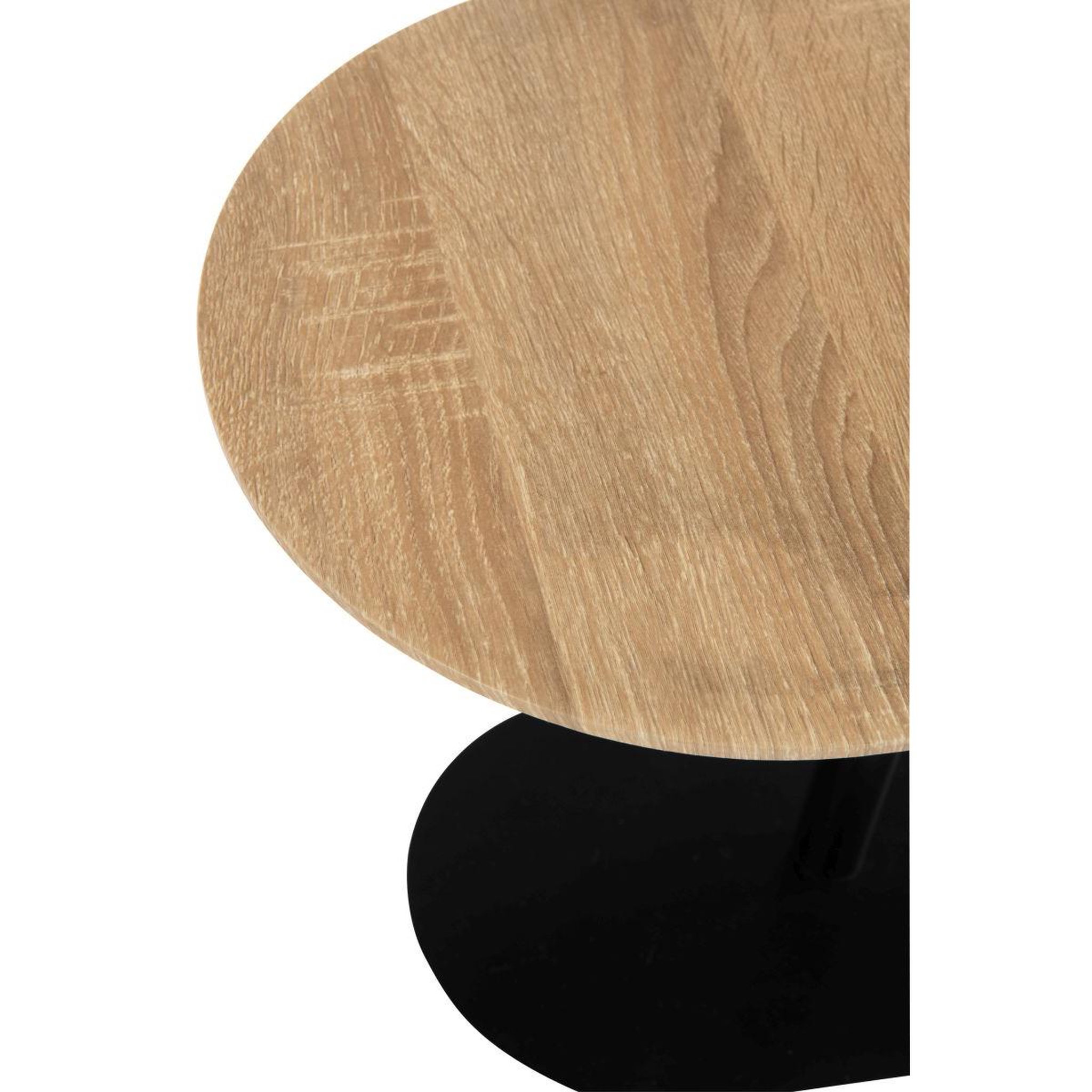 Voir la diapositive 3 : J-LINE Lot de 2 tables d'appoint  fay  55cm noir & naturel