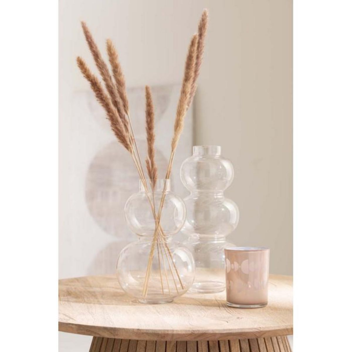 Paris Prix Vase Design en Verre  Boule  36cm Transparent