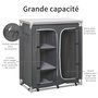 Voir la diapositive 5 : OUTSUNNY Cuisine de camping - meuble camping - armoire de camping - plan de travail, nombreux rangements, sac transport inclus - armature alu. Oxford gris