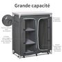 Voir la diapositive 5 : OUTSUNNY Cuisine de camping - meuble camping - armoire de camping - plan de travail, nombreux rangements, sac transport inclus - armature alu. Oxford gris
