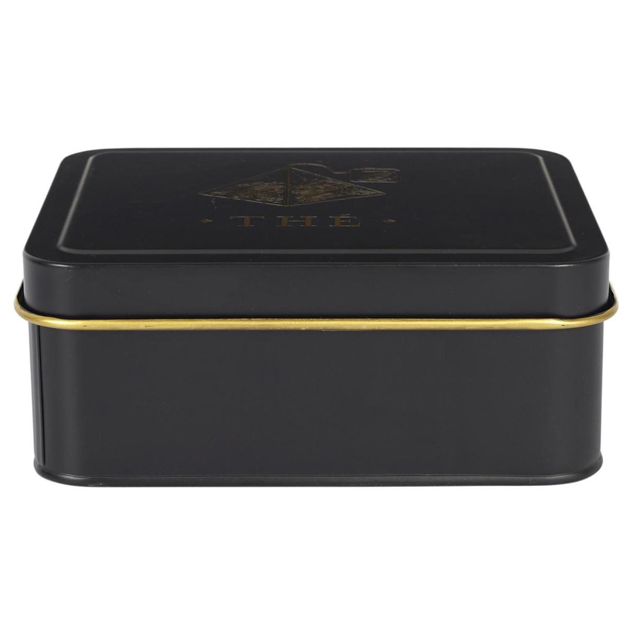 Voir la diapositive 2 : COOK CONCEPT Boîte à thé en métal  lounge  18cm noir