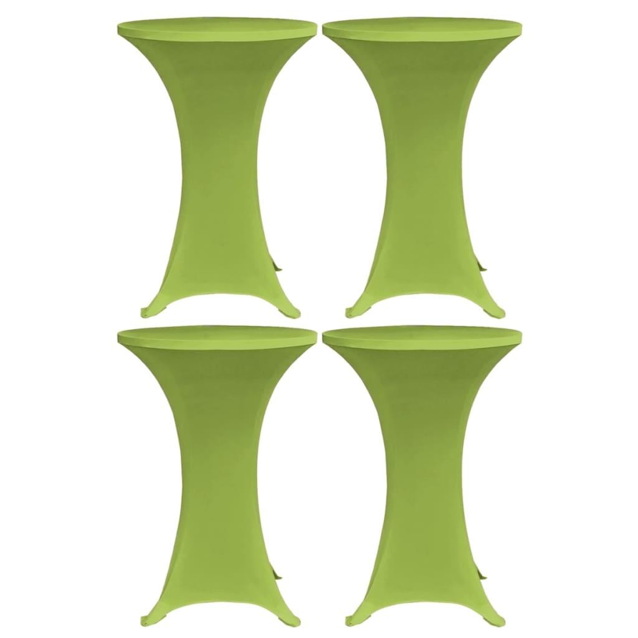 VIDAXL Housses de table extensible 4 pcs 60 cm Vert