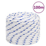 VIDAXL Corde de bateau Blanc 18 mm 100 m Polypropylene
