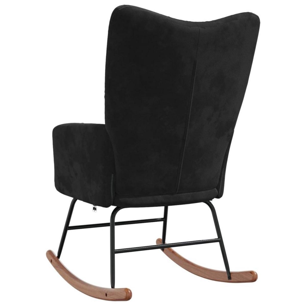 VIDAXL Chaise a bascule Noir Velours
