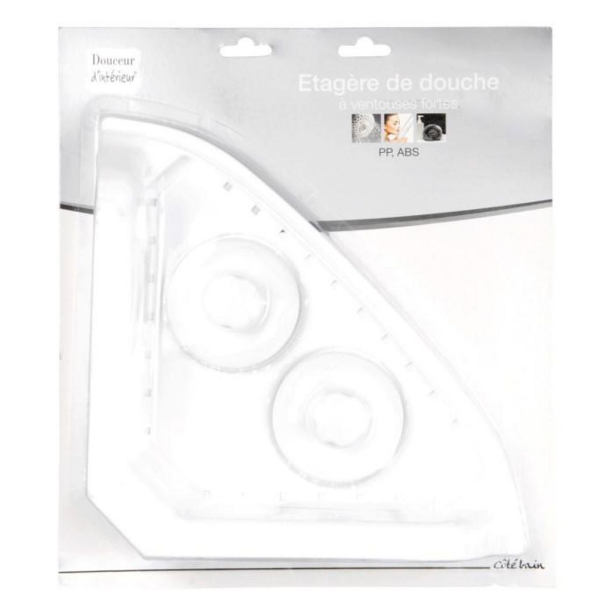 Paris Prix Étagère d'Angle de Douche  Ventouse  25cm Blanc