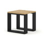 Voir la diapositive 3 : BEST MOBILIER Donnely - lot de 2 tables basses - effet bois et noir - 60 et 38 cm