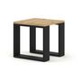 Voir la diapositive 3 : BEST MOBILIER Donnely - lot de 2 tables basses - effet bois et noir - 60 et 38 cm