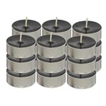 ATMOSPHERA Lot de 18 Bougies Chauffe-Plat  Hugo  3,7cm Noir