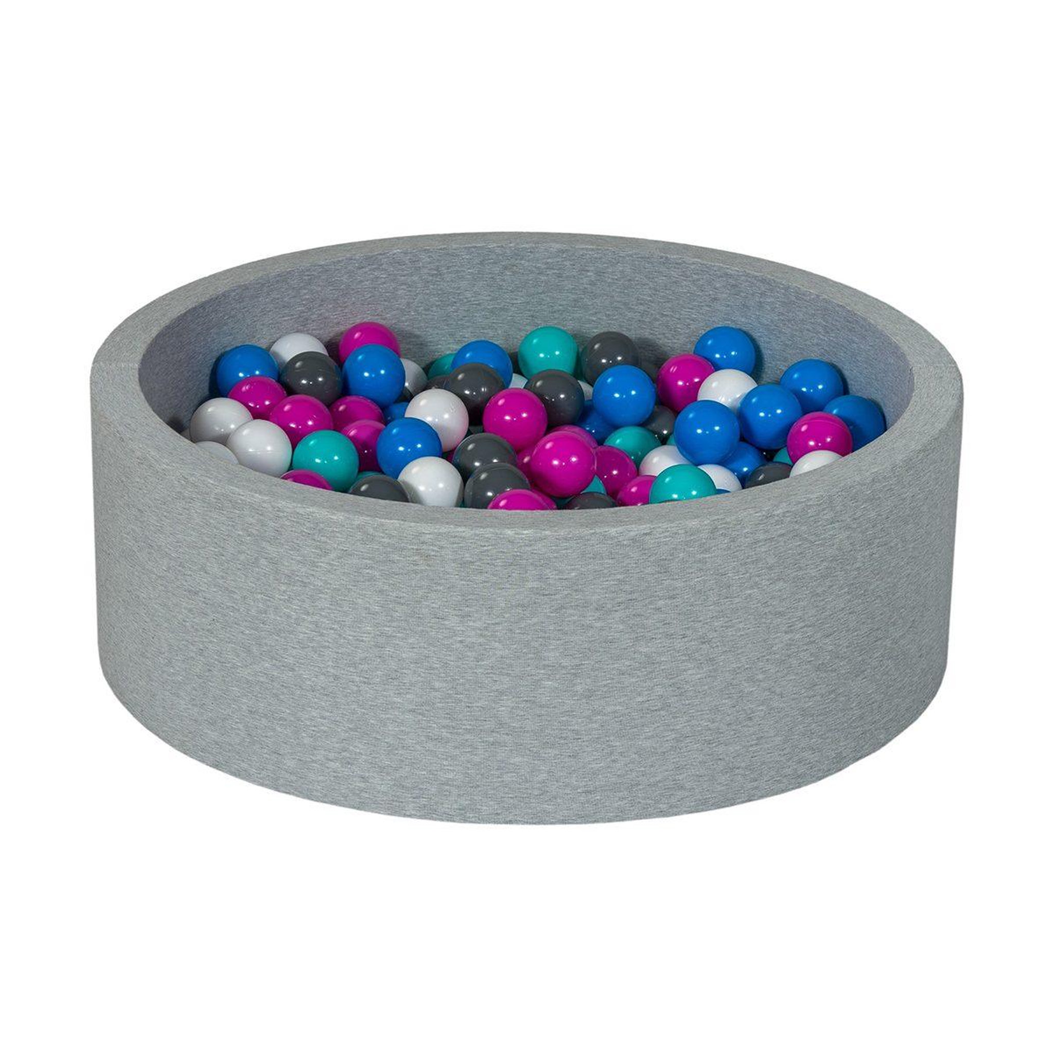 VELINDA Piscine à balles aire de jeu + 300 balles blanc, bleu, rose, gris, turquoise