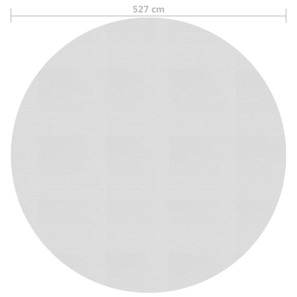 VIDAXL Film solaire de piscine flottant PE 527 cm Gris