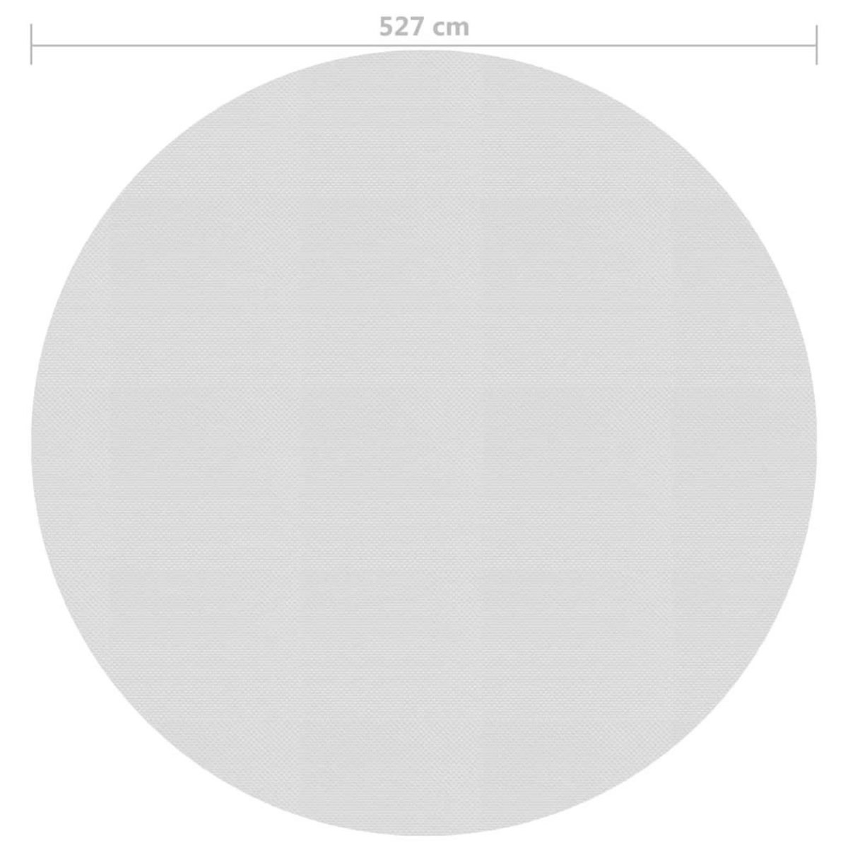 VIDAXL Film solaire de piscine flottant PE 527 cm Gris