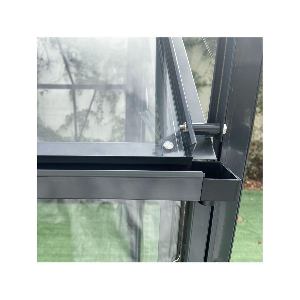 GREEN PROTECT Serre de jardin en verre trempé 8,98m² 