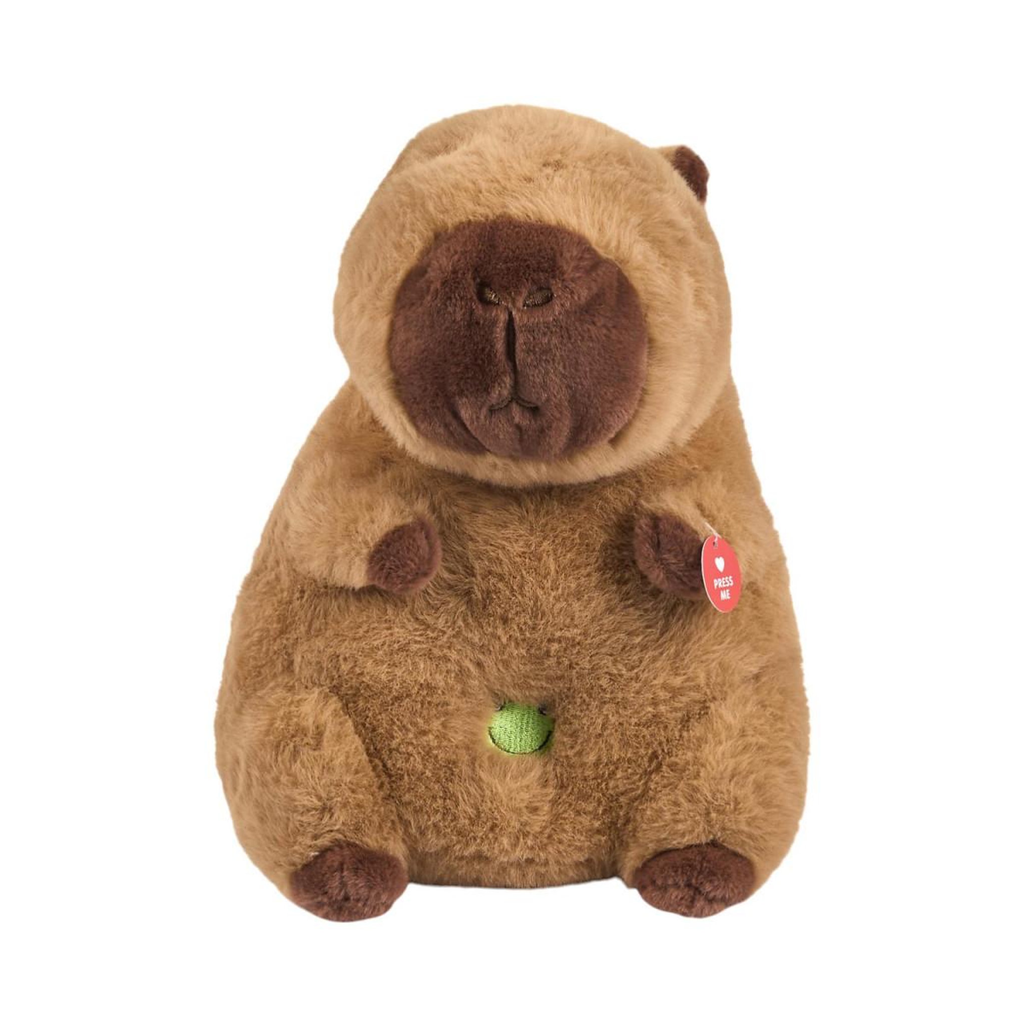 Voir la diapositive 3 : Jeux 2 momes Peluche animée capybara  ronfleur  25cm marron
