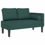 Voir la diapositive 2 : VIDAXL Chaise longue avec coussins vert fonce tissu