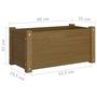 Voir la diapositive 6 : VIDAXL Jardiniere d'exterieur Marron miel 60x31x31 cm Bois de pin
