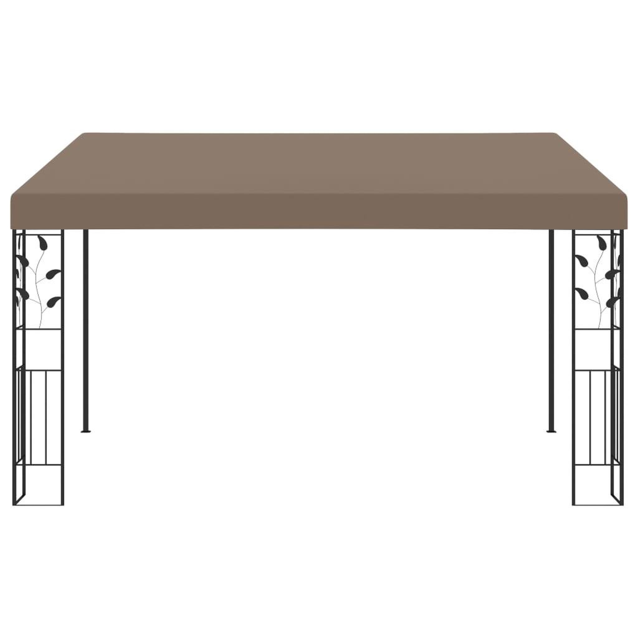 Voir la diapositive 2 : VIDAXL Belvedere mural 4x3x2,5 m taupe