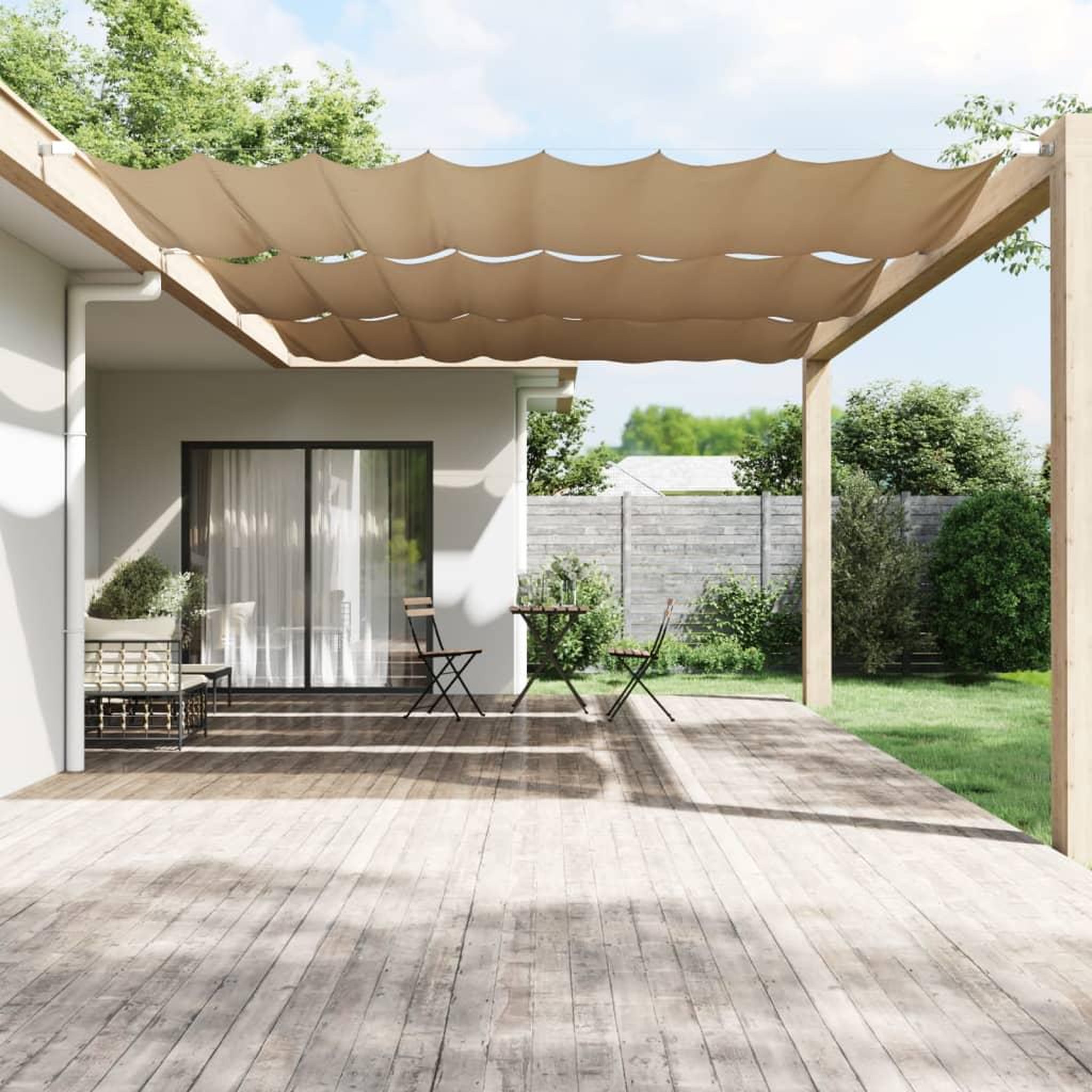 Voir la diapositive 1 : VIDAXL Auvent vertical Taupe 250x360 cm Tissu oxford