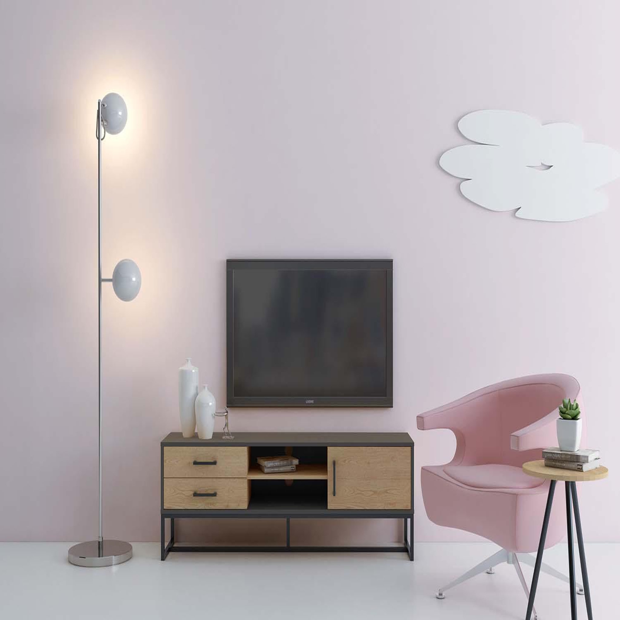 Voir la diapositive 2 : CONCEPT USINE Meuble tv industriel avec rangements detroit