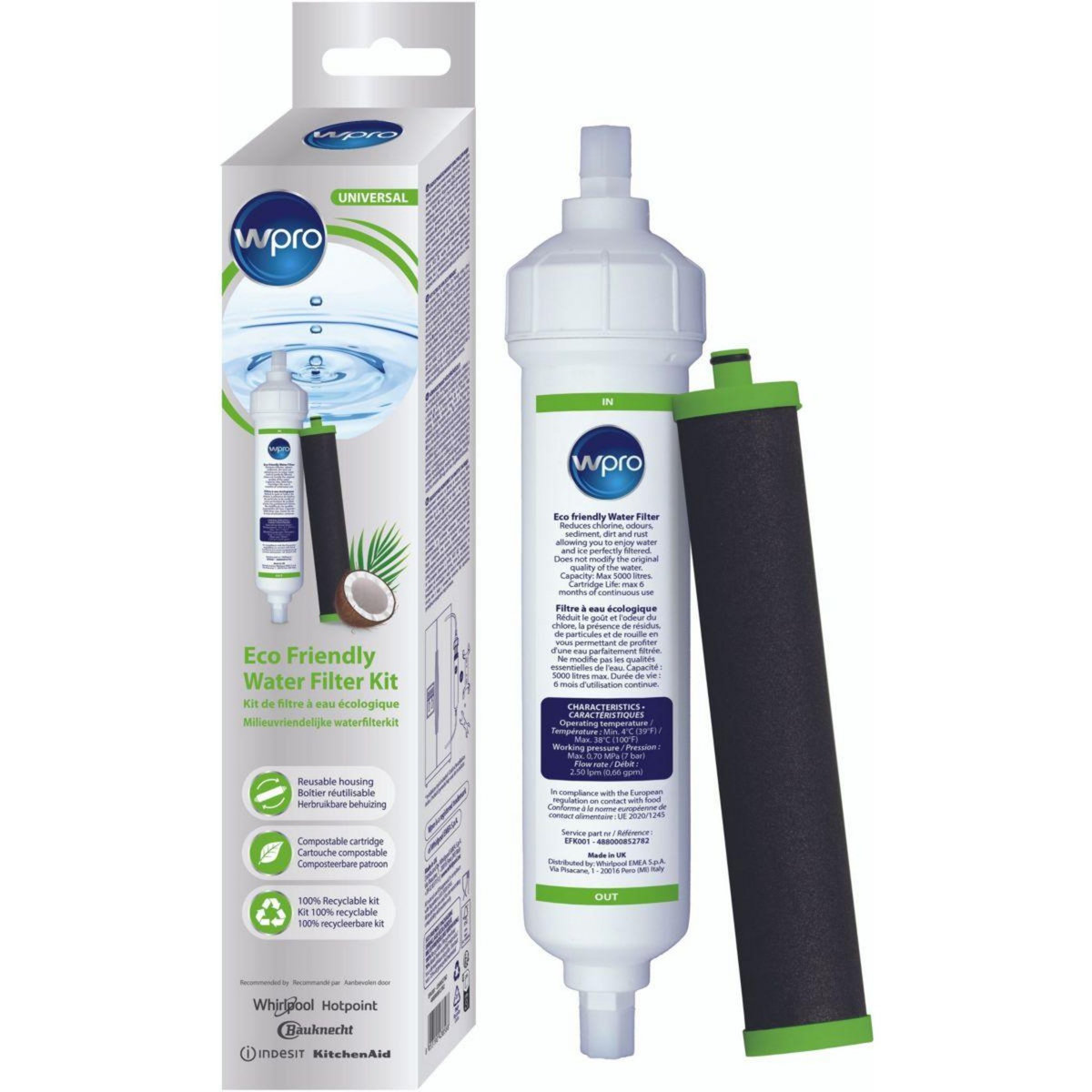 WPRO Filtre à eau externe éco-responsable - EFK001