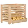 Voir la diapositive 2 : VIDAXL Boîte a pommes de terre 60x40x50 cm Bois de pin solide