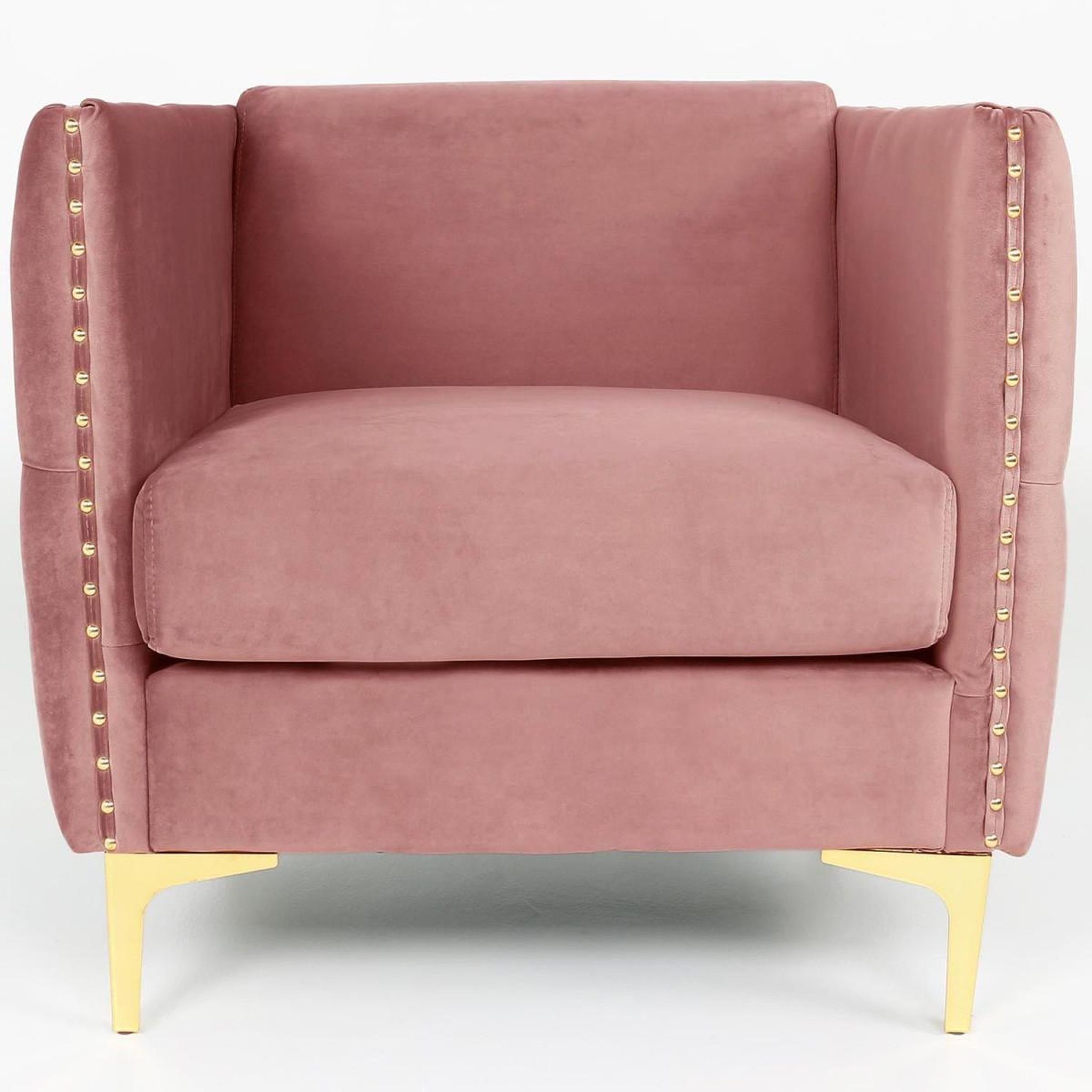 Voir la diapositive 2 : Paris Prix Fauteuil design en velours  suez  83cm rose