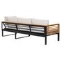 Voir la diapositive 6 : JARDILINE Salon bas de jardin - 5 places - Teck/Aluminium - Beige/Noir - MARTINIQUE