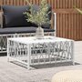 Voir la diapositive 1 : VIDAXL Table de jardin blanc 70x70x34 cm tissu tisse