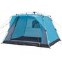 Voir la diapositive 4 : VIDAXL Tente de camping cabine 4 personnes bleu liberation rapide
